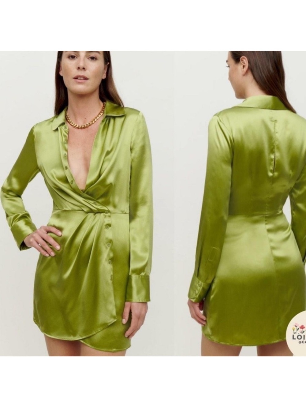 Reformation Alaine Silk Dress